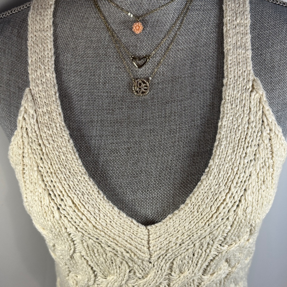Anthropologie Cream Knit/Layered Top - Picture 11 of 16